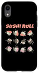 Coque pour iPhone XR Rouleau de sushi amusant dessin animé Kawaii Anime japonais Art Design