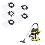 SJLERST Lot de 5 Sacs de Filtre Sacs d'aspirateur pour Karcher WD4 WD5 WD6 MV4 MV5 MV6, Pièces de Rechange Kit d'accessoires 2.863-006.0