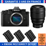 Nikon Zf + 85mm f/1.2 S + 3 Nikon EN-EL15C + Ebook '20 Techniques pour Réussir vos Photos' - Appareil Photo Hybride