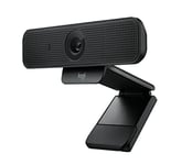 Logitech C925e Business Webcam, Appel Vidéo HD 1080p/30ips, Correction et Mise au Point Automatiques, Son Clair, Volet de Protection, Skype Business, WebEx, Lync, Cisco, PC/Mac/Portable/Macbook, Noir