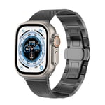 Strap-it Bracelet acier milanais - compatible pour Apple Watch Ultra (noir) - Apple Watch Ultra - 49mm