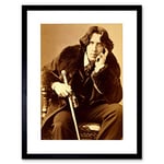 Wee Blue Coo Oscar Wilde Poet Playwright Legend Irish Picture Framed Wall Art Print