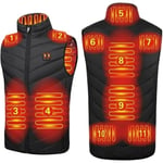 Uppvärmd Väst för Kvinnor Body Warmer 3 Justerbar Temperatur Svart Black M