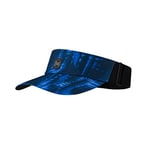 Buff Adults Solid Go Elasticated Adjustable Running Cap Visor - Attel Blue - SM