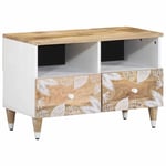 Meuble TV 70x33,5x46 cm bois massif de manguier banc TV meuble hifi vidaXL