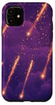 iPhone 11 Celestial Falling Stars in Starry Night Sky Aesthetics Case