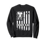 Cheer Dad Cheerleading American Flag Fathers Day Cheerleader Sweatshirt