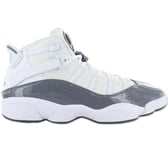 Air jordan 6 Anneau Hommes Sneaker Blanc-Gris 322992-121 Sport Basket Chaussures