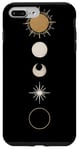 iPhone 7 Plus/8 Plus Minimalist Celestial Art Golden, Sun Full Moon Case