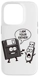 Coque pour iPhone 14 Pro Disquette vers clé USB 90s 00s Ordinateur Drôle Geek Joke