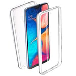 AURSTORE Coque 360 Degré Compatible avec Samsung Galaxy A20E 2019-Protection intégrale Avant + Arrière en Rigide, Housse Etui Pochette Tactile