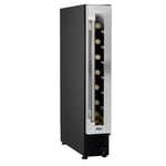 Slim Wine Cooler 7 Bottle Fridge, Digital Touch Controls - Stainless Steel