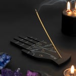 Incense Holder Palmistry Hand Ash Catcher Black 9x20cm spiritual pagan wiccan 