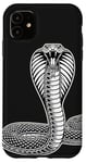 Coque pour iPhone 11 Serpent Serpent Cobra Coil Blackwork