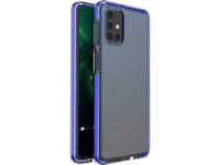 Hurtel Spring Case Geléfodral Med Färgad Ram För Samsung Galaxy M31s Mörkblå