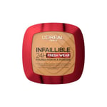 L'Oréal Paris - Fond de Teint Poudre Longue Tenue - Waterproof - Infaillible 24H Fresh Wear - Teinte : Noisette (330) - 9 g