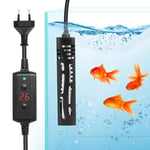 Nobleza - Chauffage d'aquarium 10-50L, Chauffage d'aquarium Submersible 50W, Chauffage de Réservoir à Quartz de Sécurité, Régulateur de Température Externe (15-35°C)