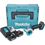 Dmc 300 rfj meuleuse d'angle sans fil 18 v 76 mm sans balais + 2x batterie 3,0 Ah + chargeur + Makpac - Makita