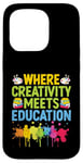 Coque pour iPhone 15 Pro Où la créativité rencontre l'éducation Enseignement Enseigner Professeur d'art