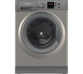 HOTPOINT Anti-Stain NSWM 1046 GG UK 10 kg 1400 Spin Washing Machine - Graphite, Silver/Grey