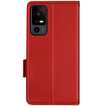 Case for TCL 40R Wallet Video Stand Leather Effect Red