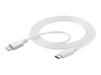 CellularLine ladekabel USB-C til Lightning 2m - Hvit