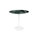 Knoll - Saarinen Oval Table - Småbord, Vitt underrede, skiva i glansig grön Alpi marmor - Sidebord - Eero Saarinen - Svart - Metall/Tre