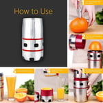 Portable Small Stainless Steel Orange Juicer Manual Fruit Squeezer Juice Maker