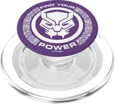 Marvel Avengers Black Panther Find Your Power Logo PopSockets PopGrip pour MagSafe