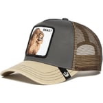 Mesh djur broderi hatt Snapback hatt lejon djur grå lion beast gray