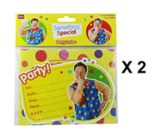 Something Special Mr Tumble Party Ware Invitations Double Pack 12 X Invites & 12