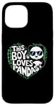 iPhone 15 This Boy Loves Pandas Cute Panda Bear Valentines Day Case