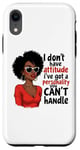 Coque pour iPhone XR Femme noire Reine africaine Afro Melanine Poppin Black History