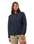 Jack Wolfskin Light Curl JKT W Veste en Polaire, Bleu Nuit, XS Femme