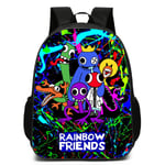 Rainbow Friends Ryggsäck Pojkar Skolväskor Reseryggsäckar Barn Presenter-Set med Ryggsäck Axelväska Pennskrin Backpack