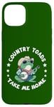 iPhone 15 Plus Country Toads Take Me Home, Cool Cowboy Toad Playing Music Case