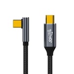 Typ-C USB-C Snabbladdning USB C till C sladd 90 grader 100W sladd 4K60Hz Videoutgång Snabbladdningskabel 10Gbps