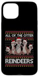 Coque pour iPhone 15 Plus All Of The Otter Pull de Noël avec motif de loutre