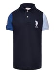 Player 3 Colour Block Pique Polo Blue U.S. Polo Assn.