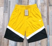 Nike Icon Dri-Fit 11" Basketball Shorts - Mens Medium - Yellow Black Deadstock