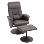 2 Pcs Reclining Armchair Ottoman 360 degree Swivel Home Furniture