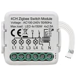 Module de commutation intelligent Tuya ZigBee Interrupteur intelligent à quatre gangs Module de modification de commutateur domestique intelligent