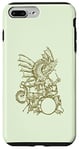 Coque pour iPhone 7 Plus/8 Plus Dragon jouant de la batterie Cool Drummer Animal Rock Musicien