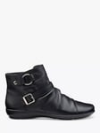 Hotter Hampstead Leather Retro Biker Ankle Boots