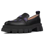 L37 HANDMADE SHOES Femme Edge of The Universe Mocassins, Noir/Violet, 39 EU