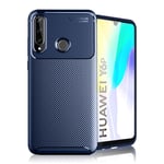 Huawei Carbon Shield Y6p kuoret - Sininen Tummansininen