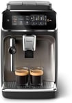 PHILIPS 3300 Series Fully Automatic Espresso Machine - 5 Beverages, Intuitive Touch Display, Classic Milk Frother, SilentBrew, 100% Ceramic Grinder, AquaClean Filter, Black Chrome (EP3326/90)