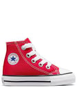 Converse Chuck Taylor All Star HI Infant Trainers - RED, Red, Size 10 Younger