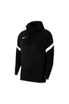 Nike Sweat à Capuche en Polaire avec Fermeture Éclair 1/2 pour Homme., Noir/Blanc, L