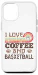 iPhone 12/12 Pro I love Coffee and Basketball Cute Kawaii Case